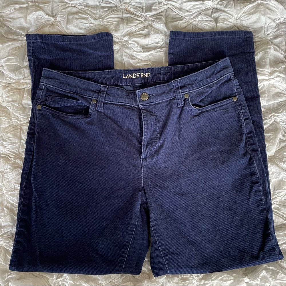 Land’s End Straight Leg Cords dark blue